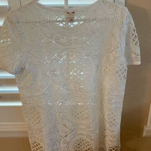 Sundance white lace shirt